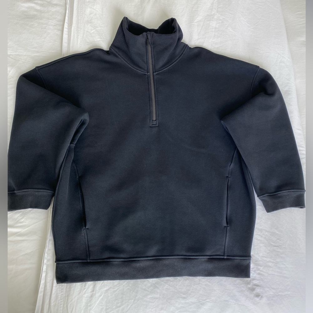 Lululemon Black Thick Fleece Half-Zip